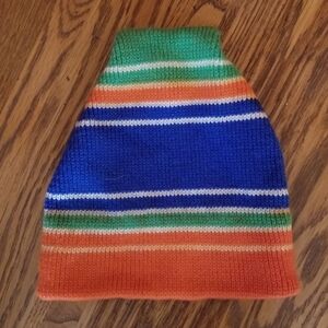VINTAGE SMILEY 70s Wool Stripe Ski Hat Toque